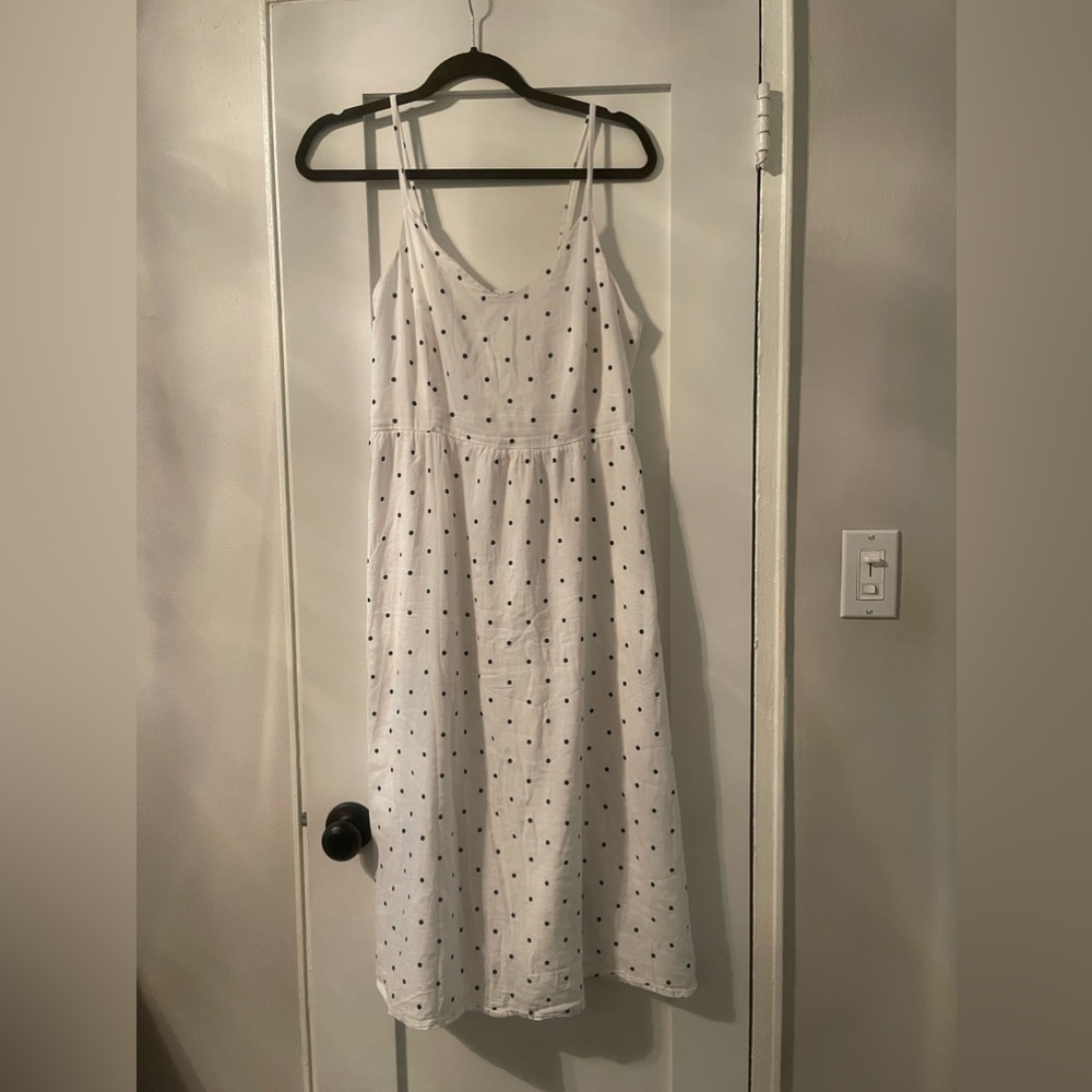 Beautiful soft cotton long polka dot dress.